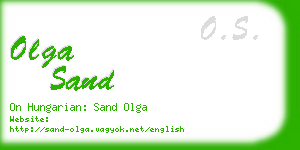 olga sand business card